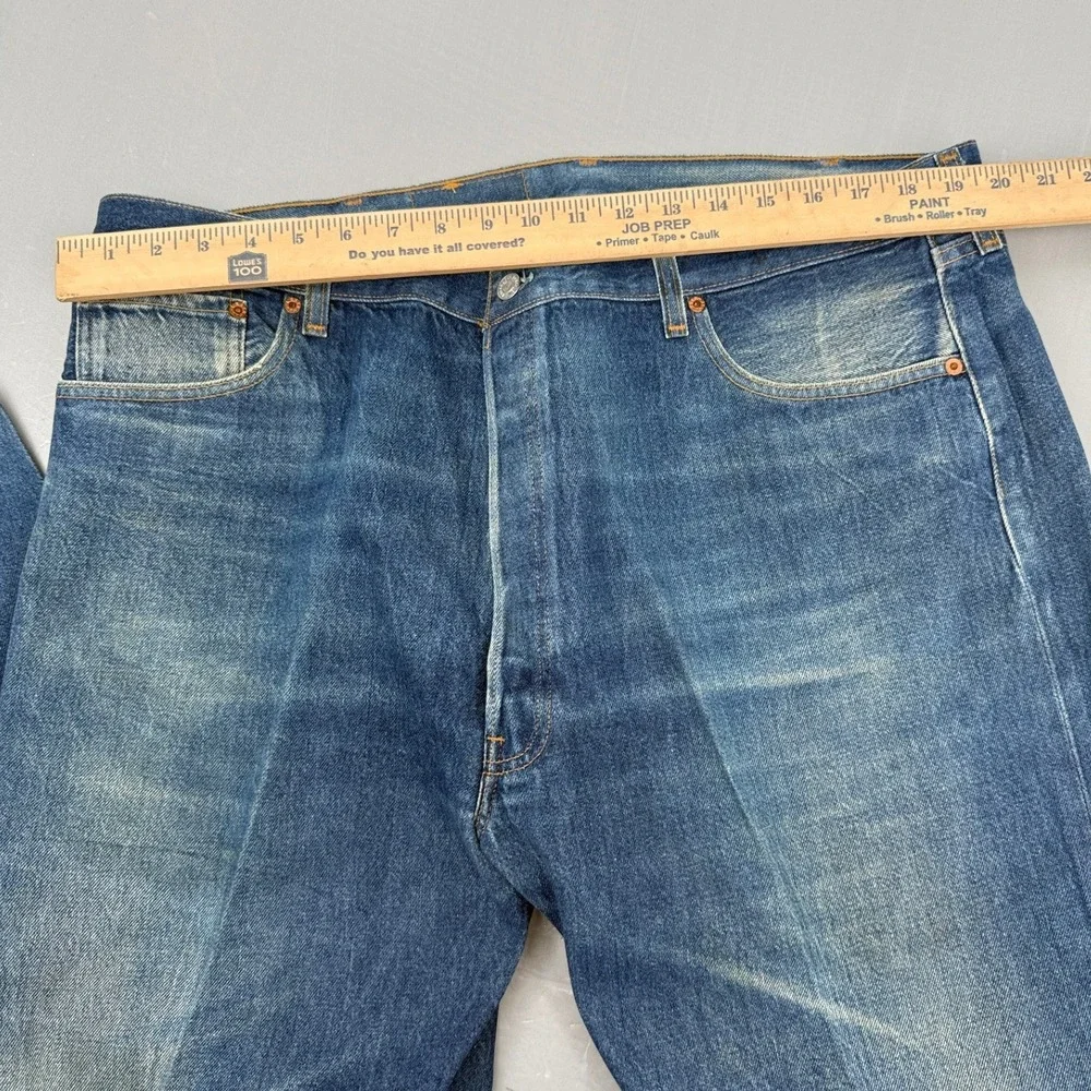 VTG Levis‎ 501 Straight Leg Button Fly Blue 2001 Denim Jeans Mens 44x36 (40x31)